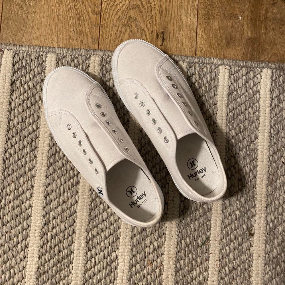 Hurley Cream Slip-On Shoes